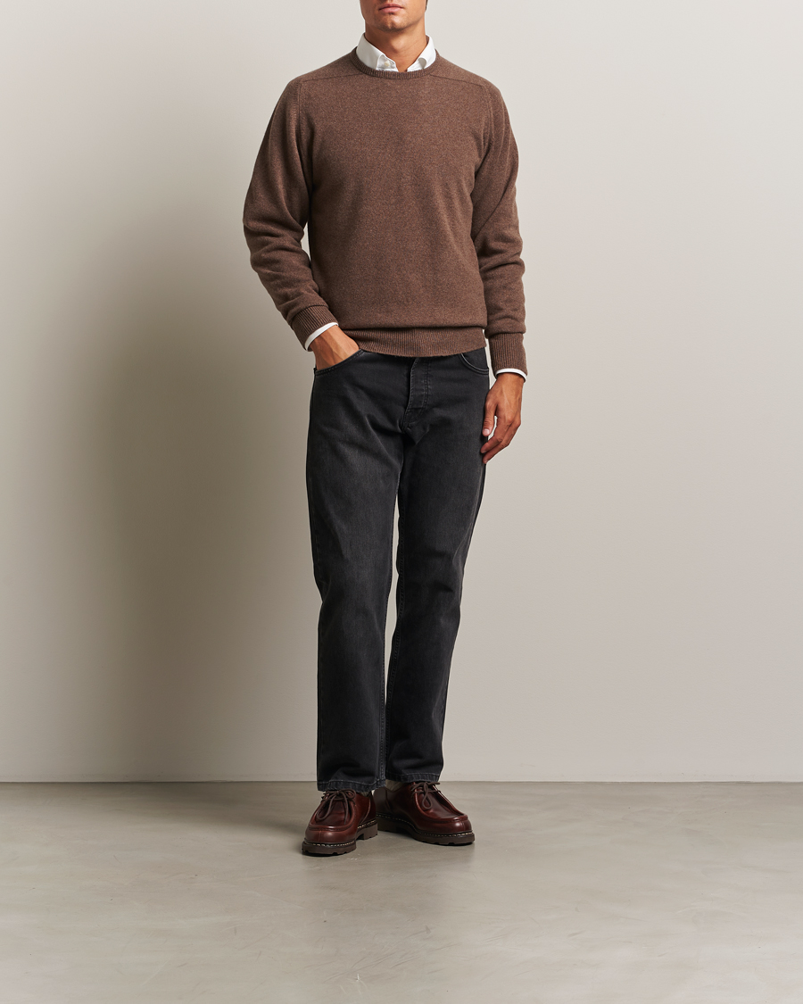 William Lockie Melrose Cashmere Crew Neck Mocha