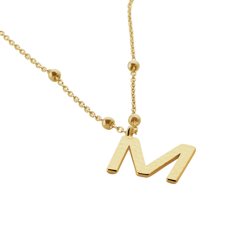 Collier Plaqué Or Jaune Lettra