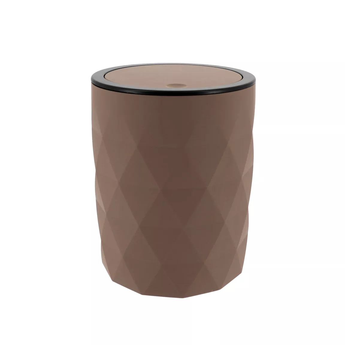 Poubelle salle de bain 6L Rubby Marron