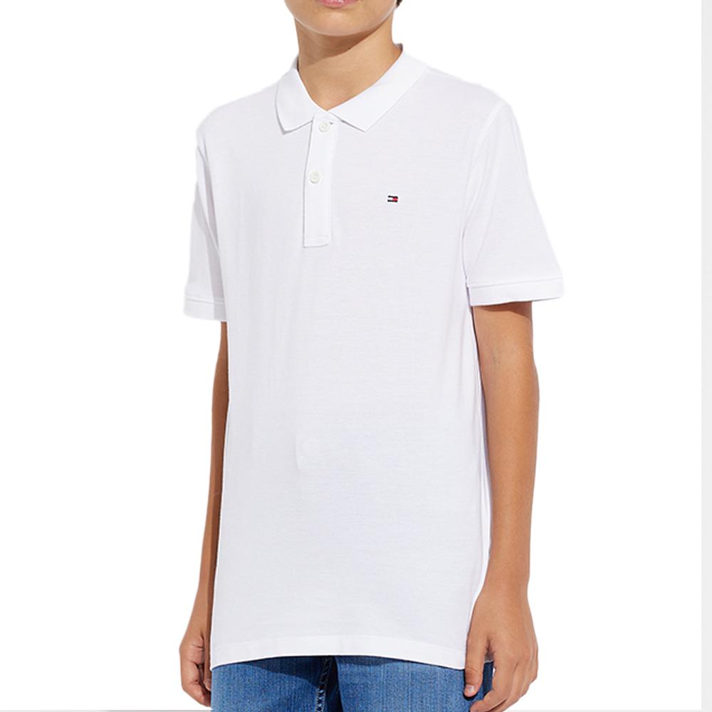 Tommy Hilfiger Polo Blanc Garçon Tommy Hilfiger KB0KB09103