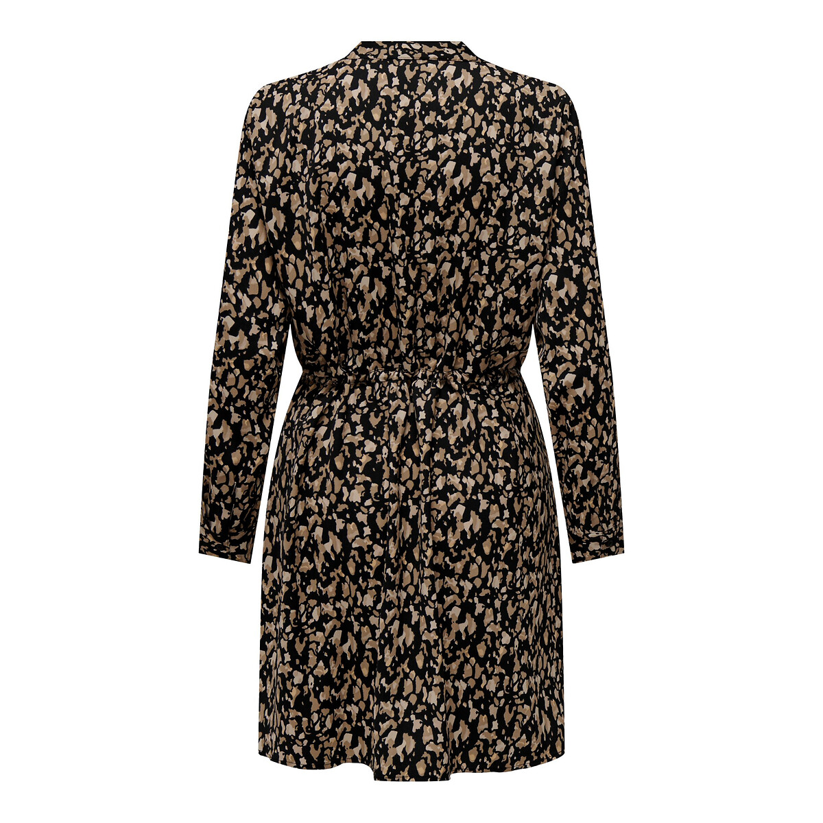 SOMENTE<br>Vestido curto estampado com decote túnica
