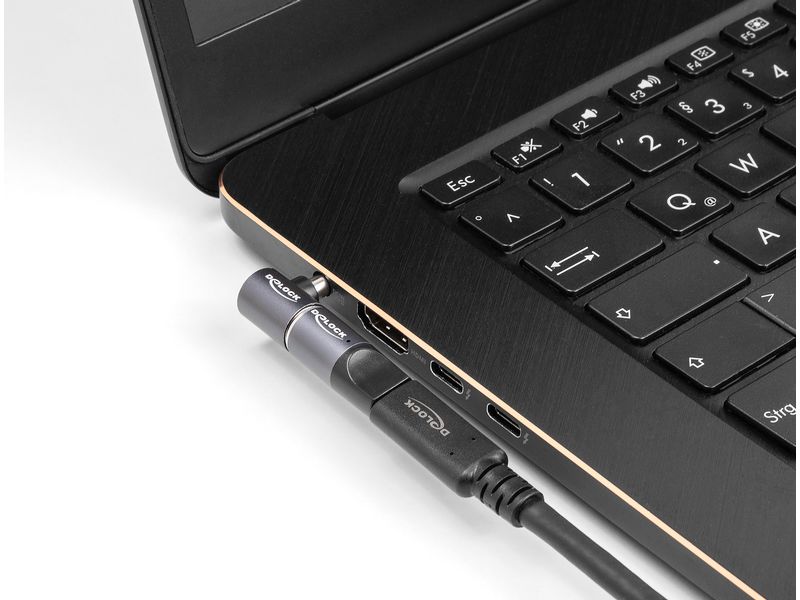 Delock Adapter Spezial - USB Type-C Delock Adapter für Notebook Ladekabel USB Type-C Buchse zu magnetischem 8 Pin Konnektor
