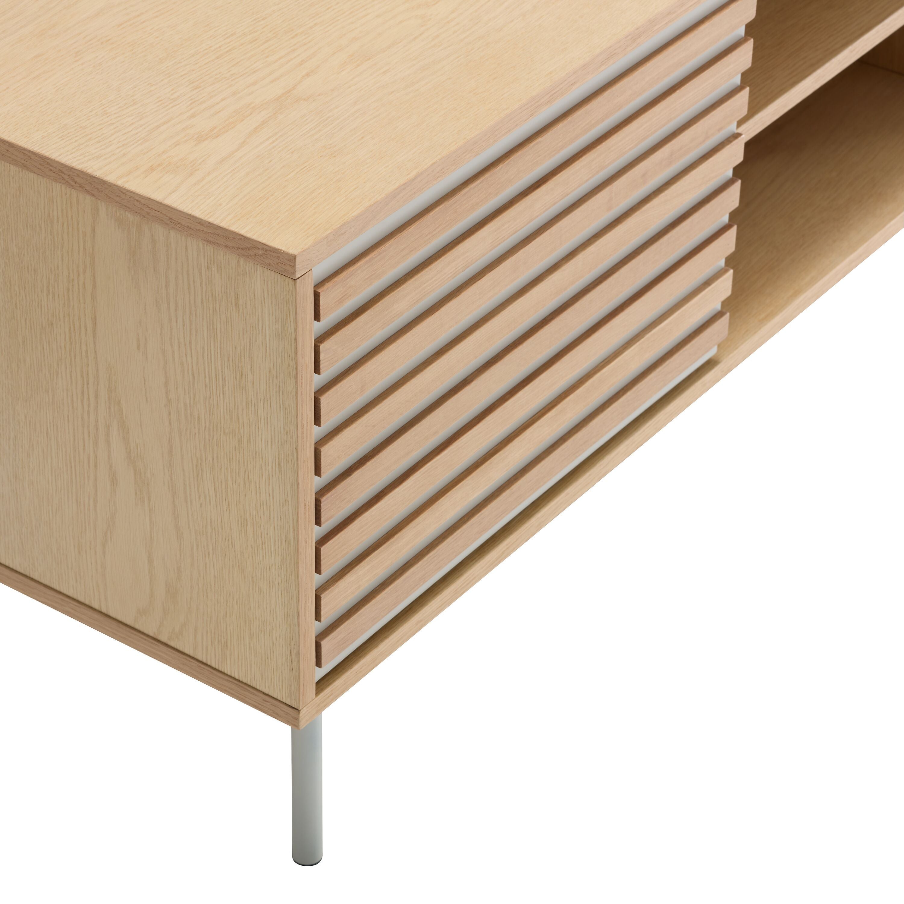 LINE Lowboard - Grau / Braun / B: 140.0 cm x T: 40.0 cm x H: 50.0 cm