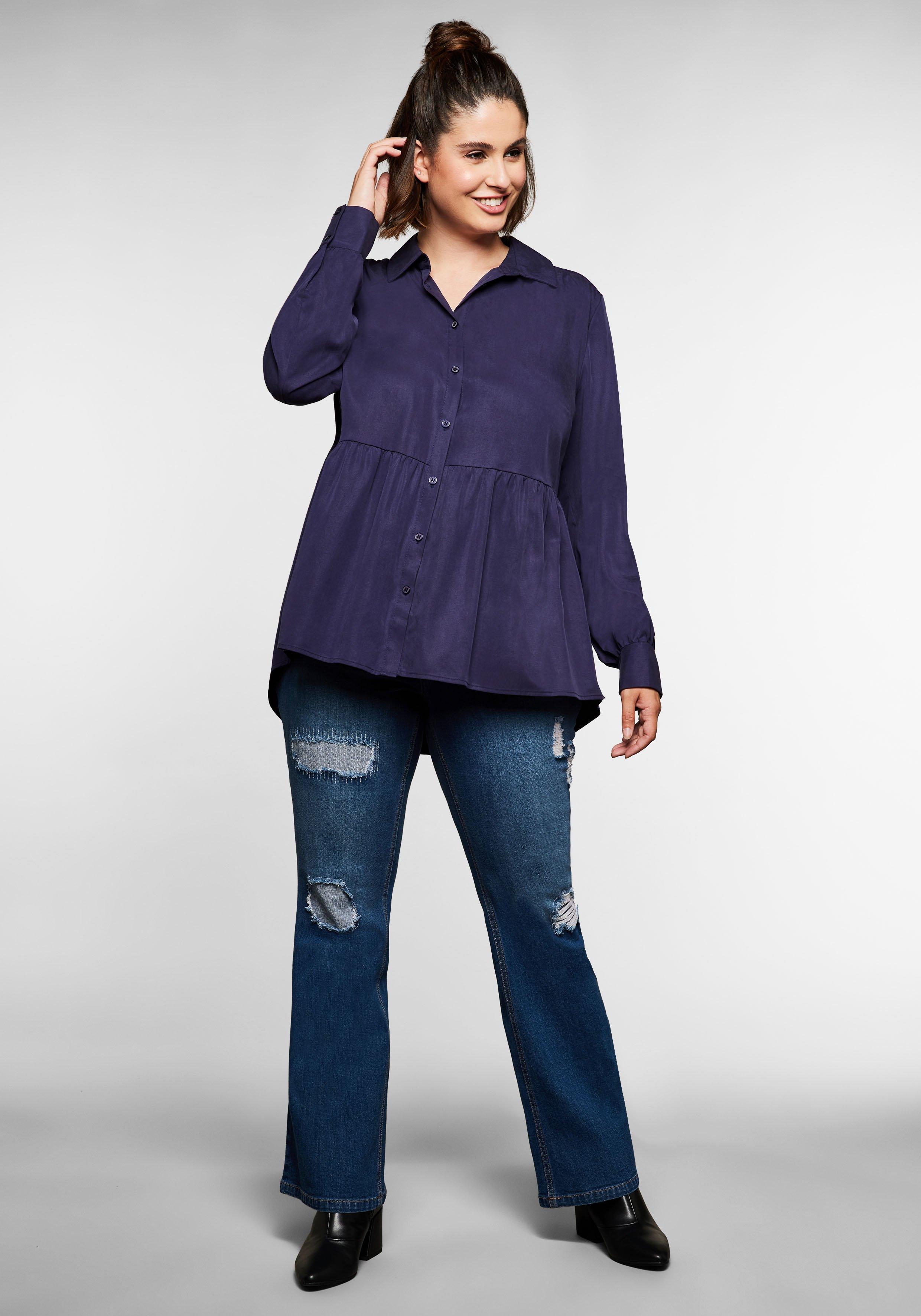 Bluse mit angekräuselter Teilungsnaht