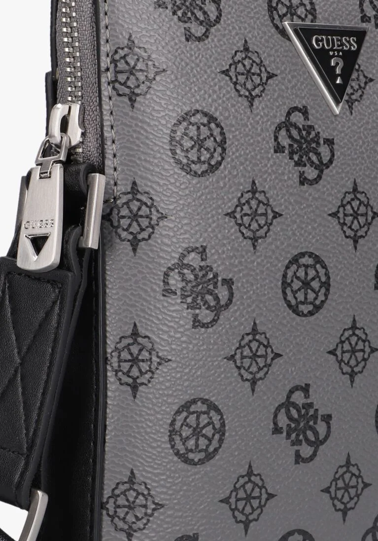 GUESS grijze guess schoudertas peony flat squared crossbody