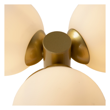 Lucide TRUDY plafonnière badkamer Ø 28 cm IP44 mat goud / Messing