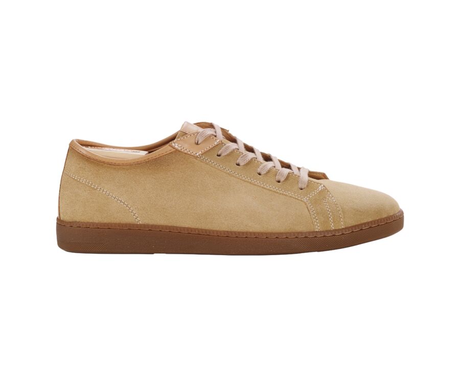 Sneakers homme Velours Beige Foncé - MILANESIA