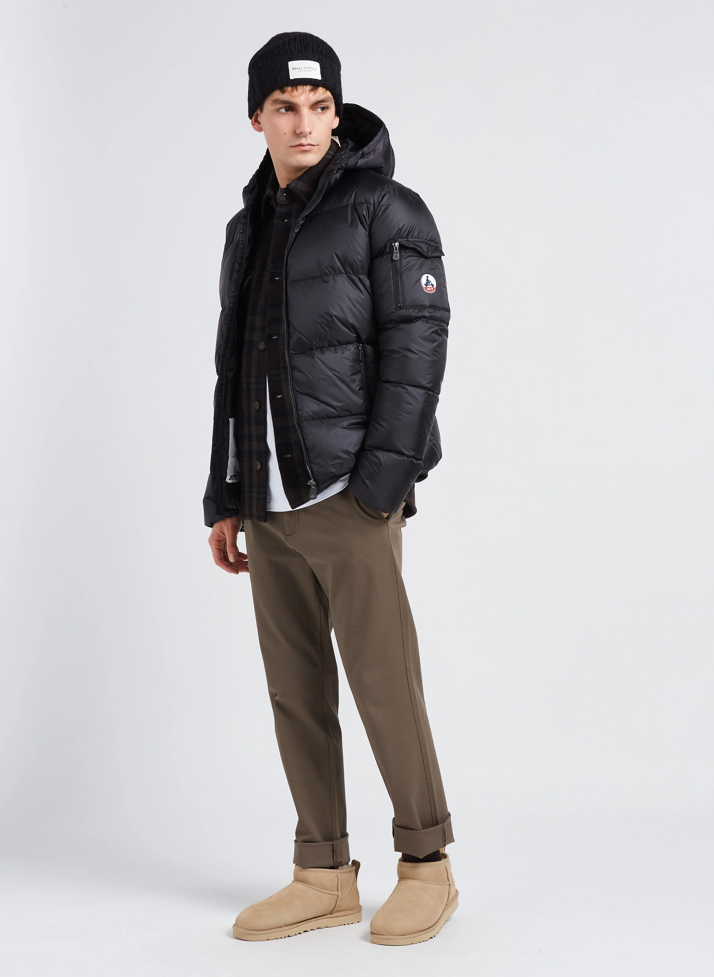 Pantalon chino en coton stretch | Kaki