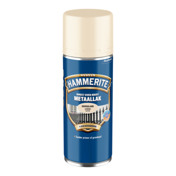 Hammerite metaallak spuitlak hoogglans crème 400 ml