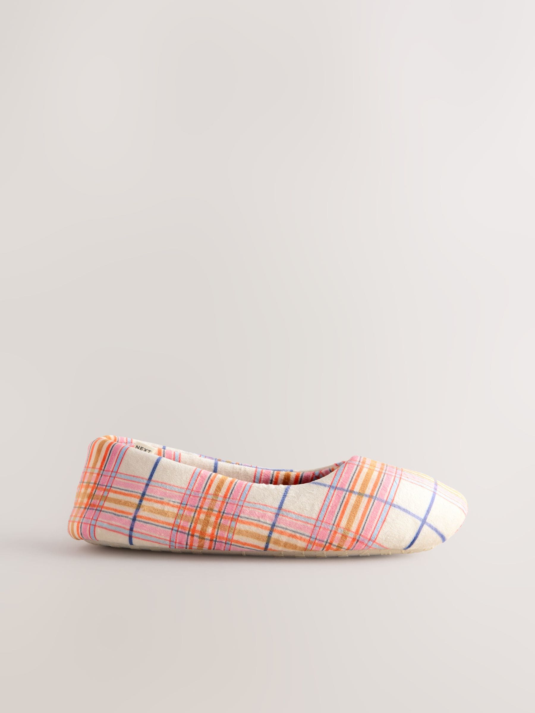 Oranje geruit - Plush Ballet Slippers