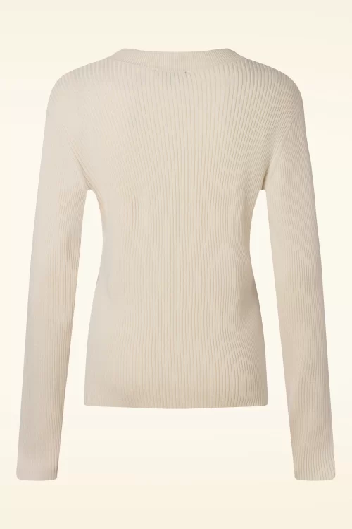 Smashed Lemon Stacey gebreide top in zand
