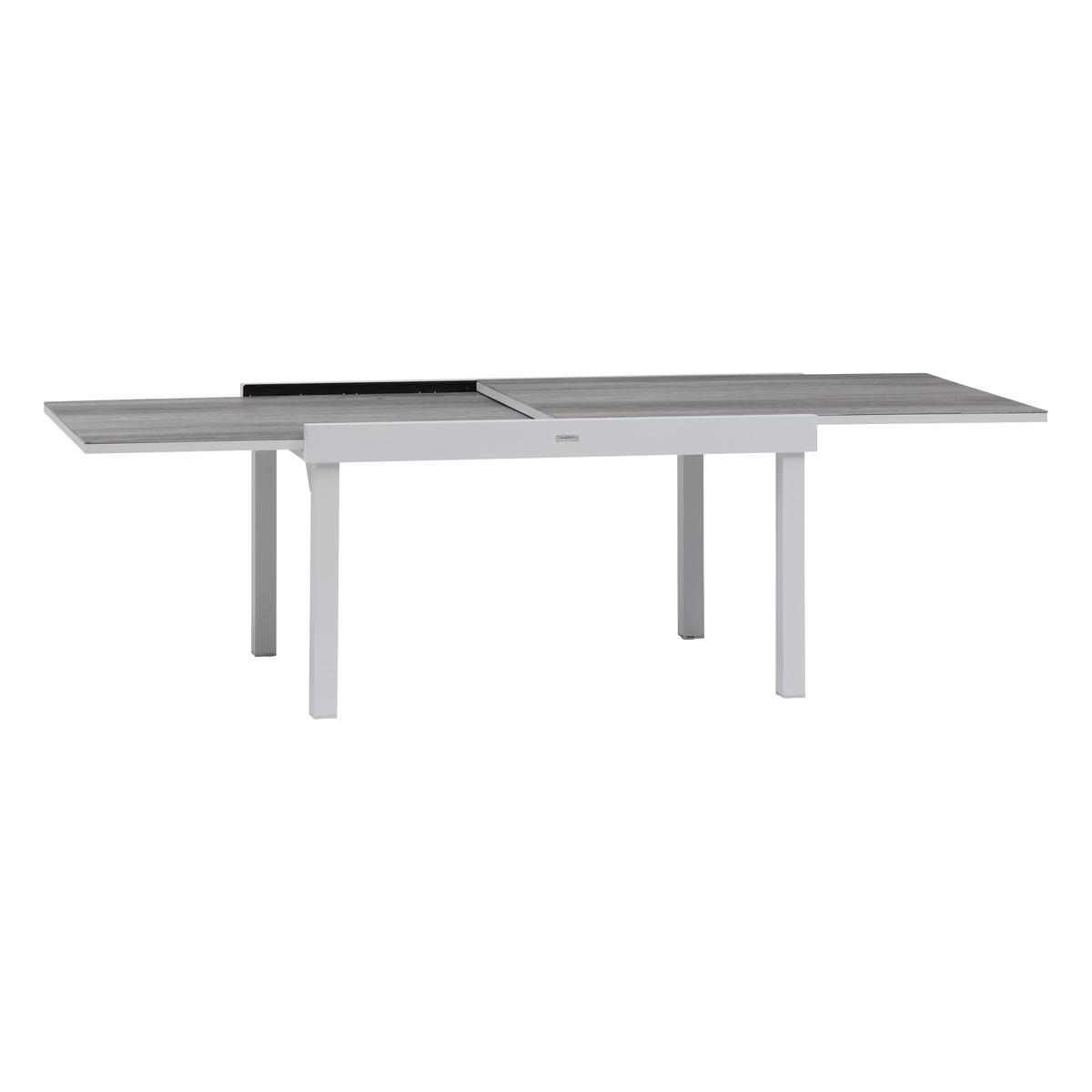 TABLE PIAZZA EXTENSIBLE ALUMINIUM SMOKE 10 PLACES