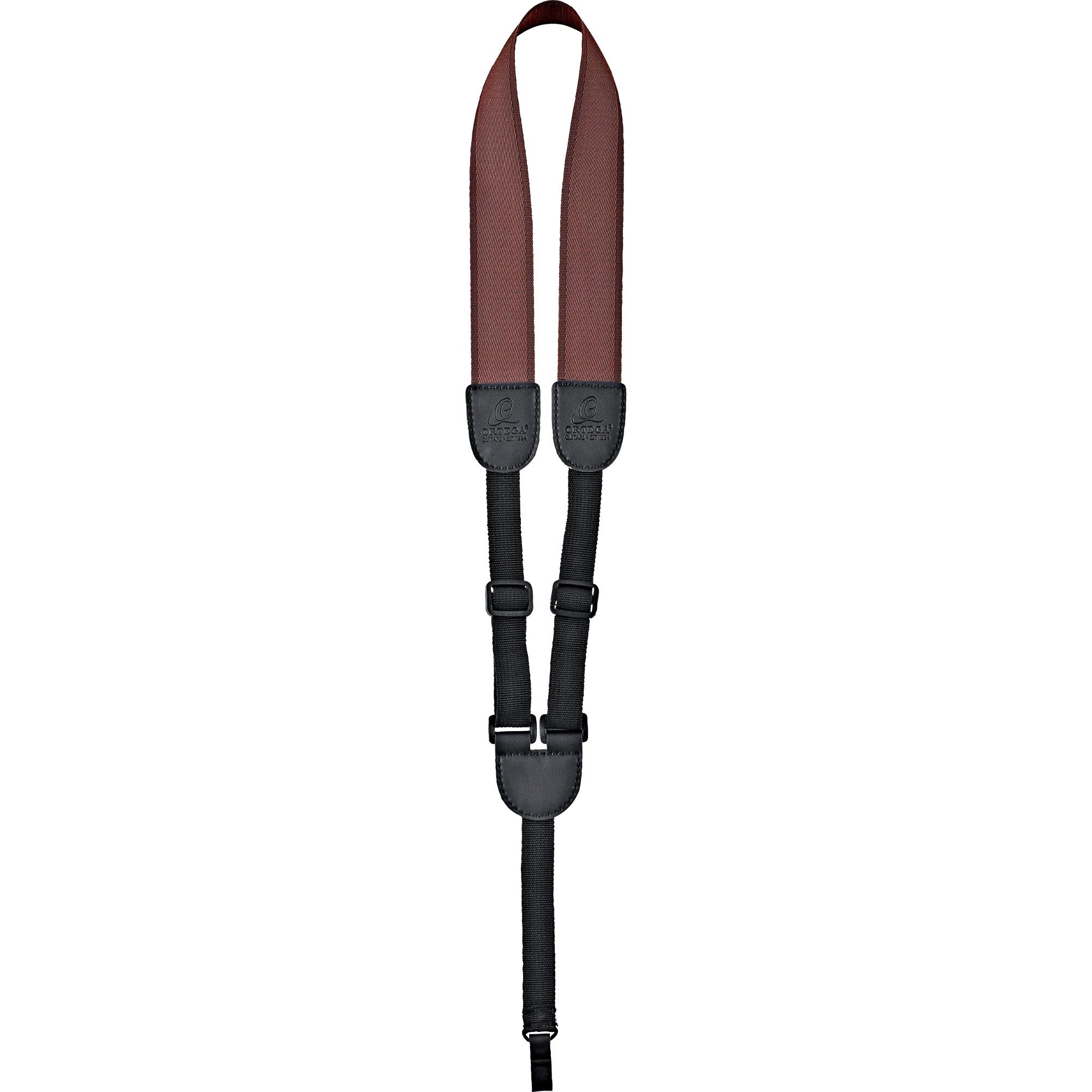 Ortega OUSHK-BR ukelele draagband nylon bruin