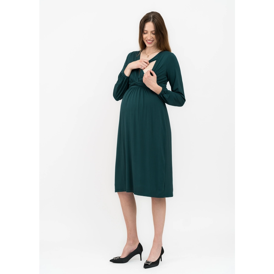 Cool Mama Umstands- und Stillkleid 2 in 1 dunkelgrün