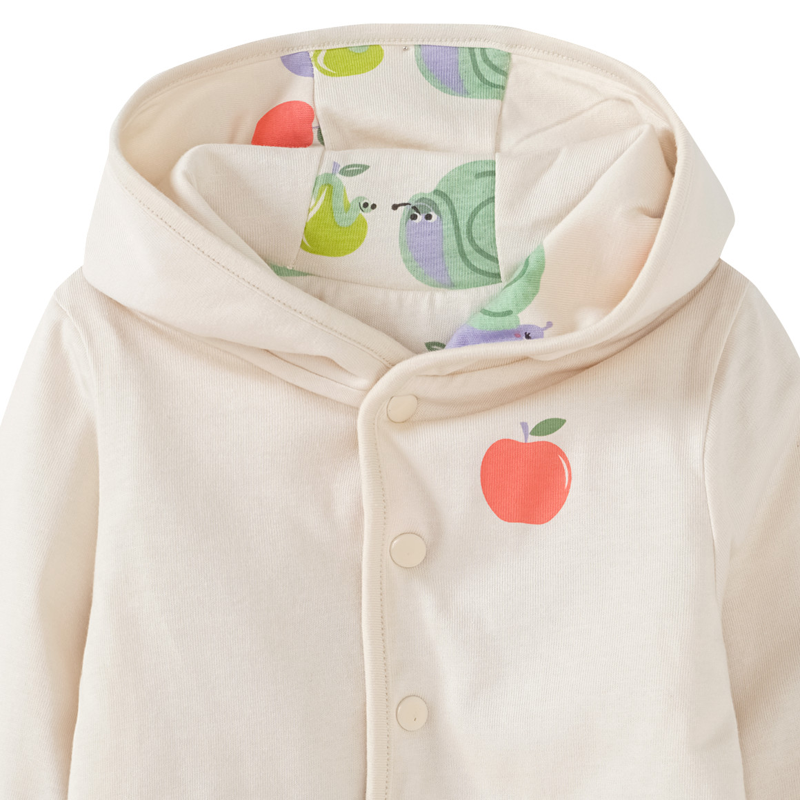 Topomini Baby Wendejacke aus Bio-Baumwolle creme