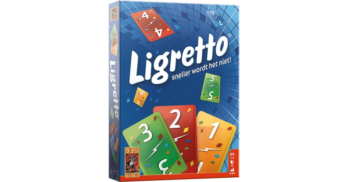 999 GamesLigretto blauw Kaartspel  (Nederlands, 2 - 4 spelers, 10 minuten, Vanaf 8 jaar)