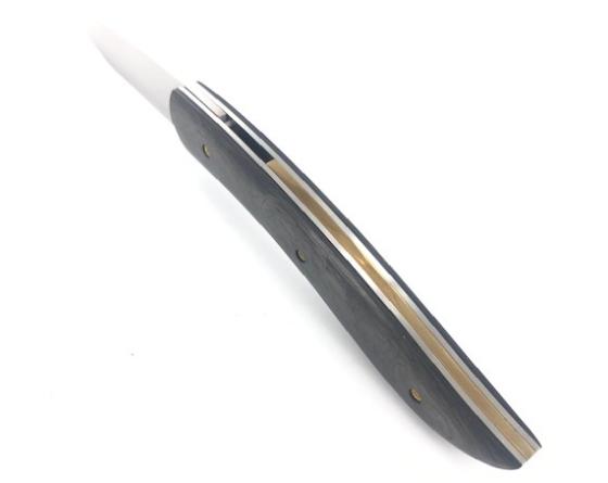 Atelier Névé - Le Névé Fibre de Carbone Damas Couteau de Poche par l'Atelier Névé