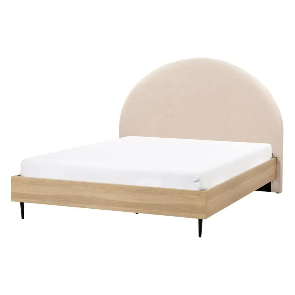 MILLAY - Bed - Beige - 140 x 200 cm - Bouclé
