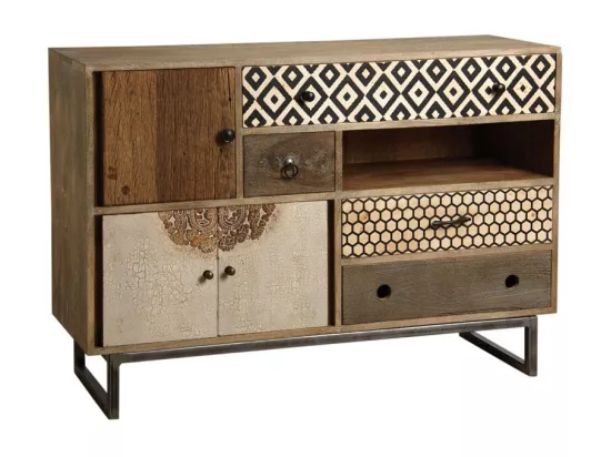Commode graphique en manguier