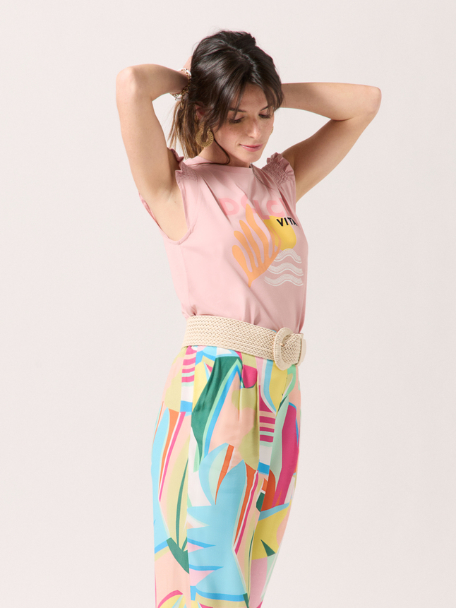 Pantalon ample imprimé