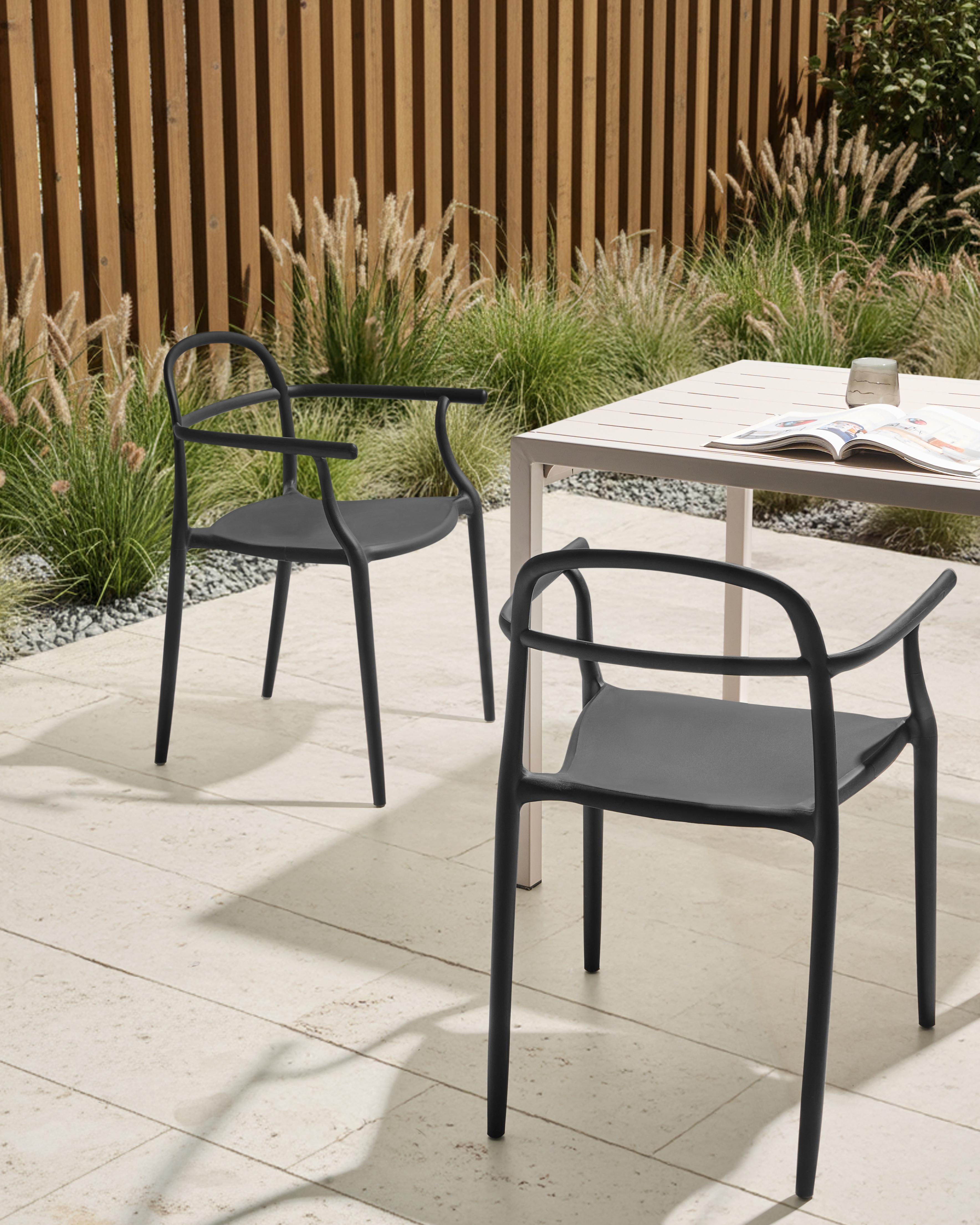 Set van 2 tuinstoelen VIDOR Zwart