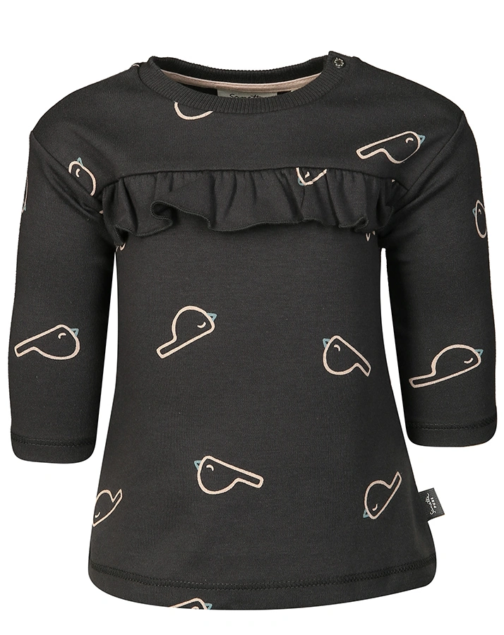 Langarmkleid PURE – SPARROW in anthrazit