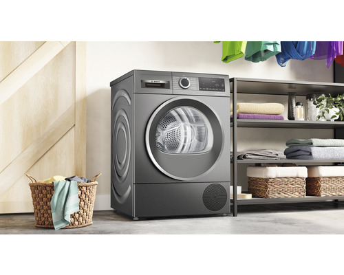 Bosch WQG2450R10 warmtepompdroger, 9 kg capaciteit, grijs