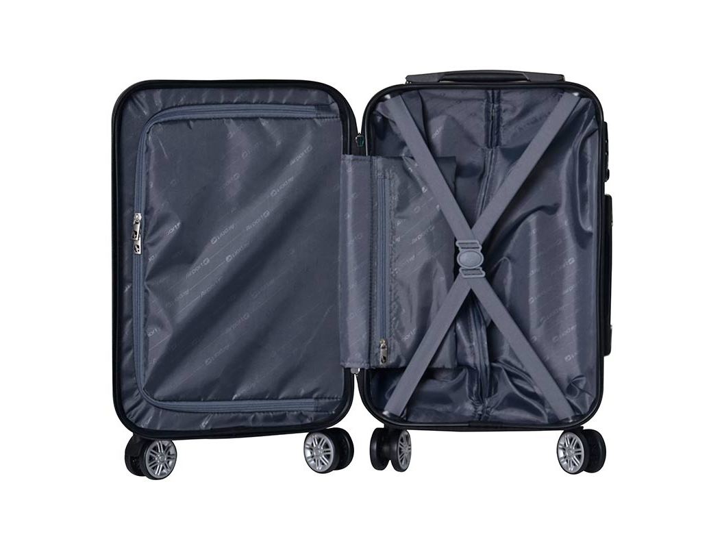 MALA DE CABINE RÍGIDO AIRPORT CINZENTO 8 RODAS 55CM