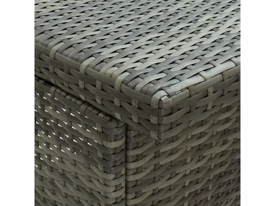 Ensemble de bar 3 pcs Résine tressée Gris