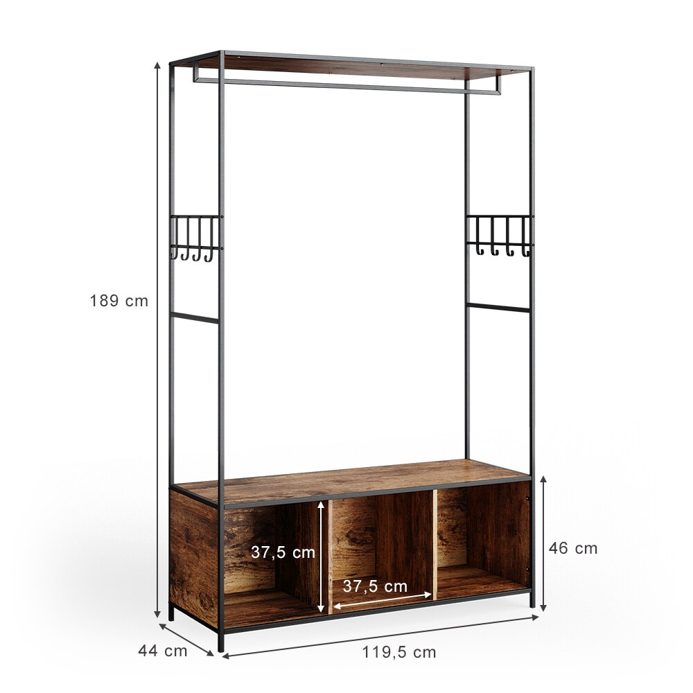 Vicco Kleiderschrank Garderobenschrank Fyrk Schlafzimmer Sitzbank Schuhschrank