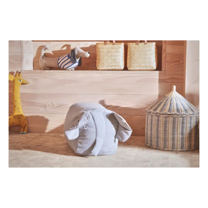 Oyoy Mini Panier de rangement Cirque en rotin - Set de 2 | Bleu