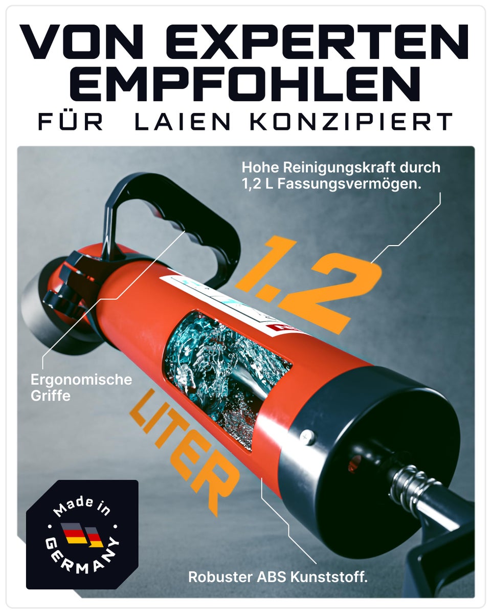WERKSTEIN Rioolreinigingspomp | Hogedrukrioolreiniger voor snelle en effectieve reiniging van leidingen in badkamers, keukens en toiletten | Gemaakt in Duitsland | Rioolreiniger, Rioolreinigingspomp, Persluchtrioolreiniger