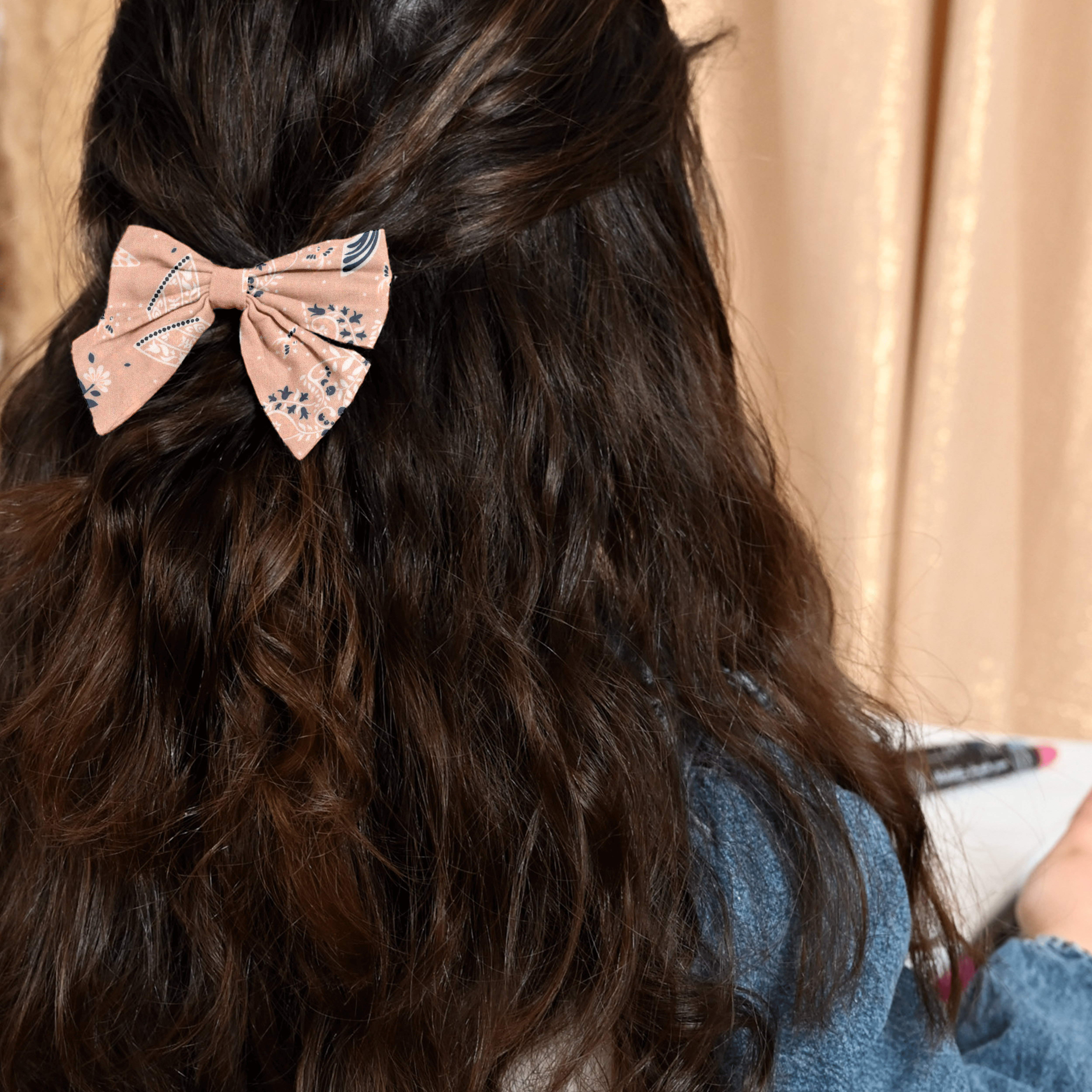 Barrette Noeud Papillon Oiseau Bandana