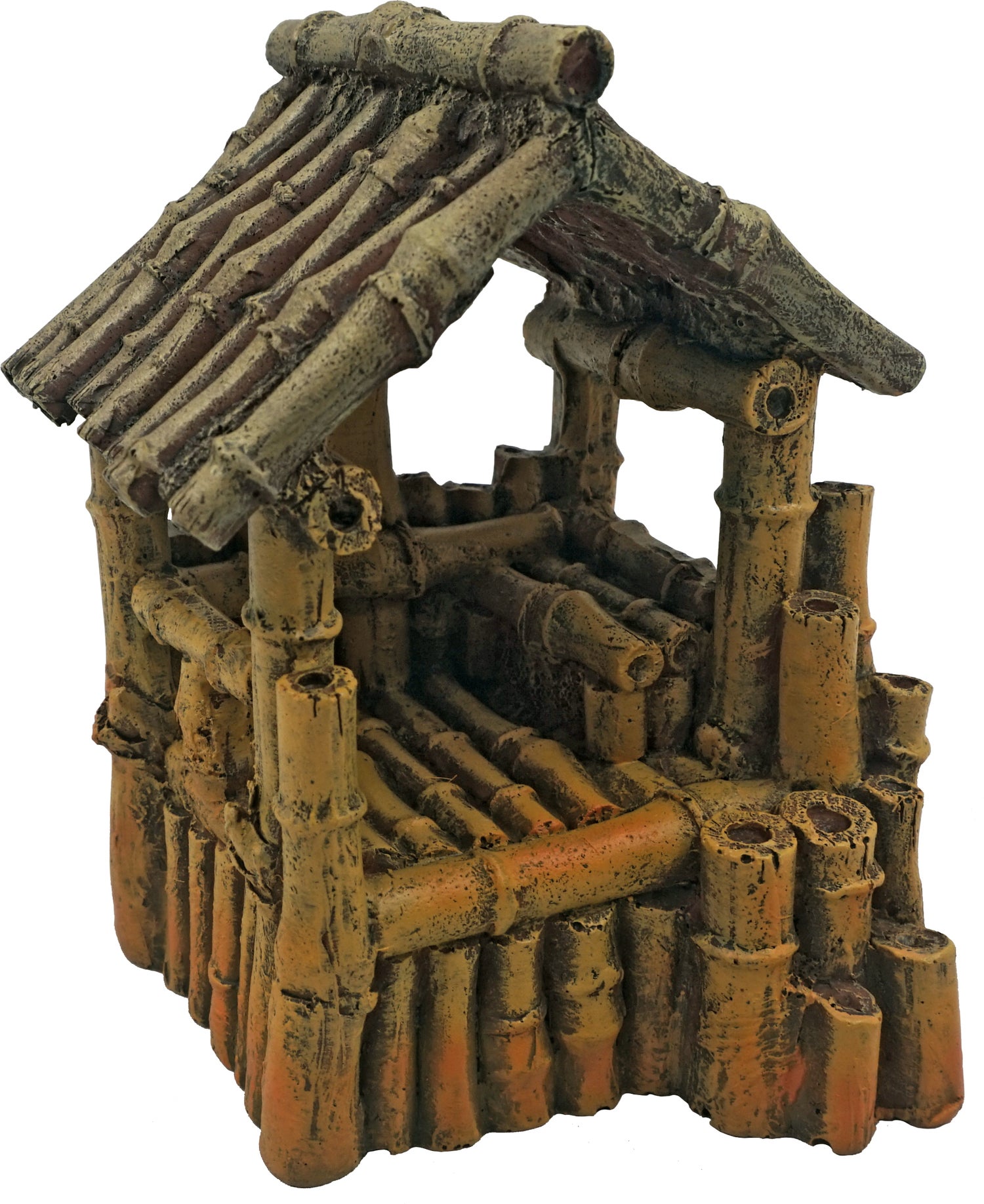 Superfish aquarium decoratie bamboo huisje M 10 x 9 x 12 cm
