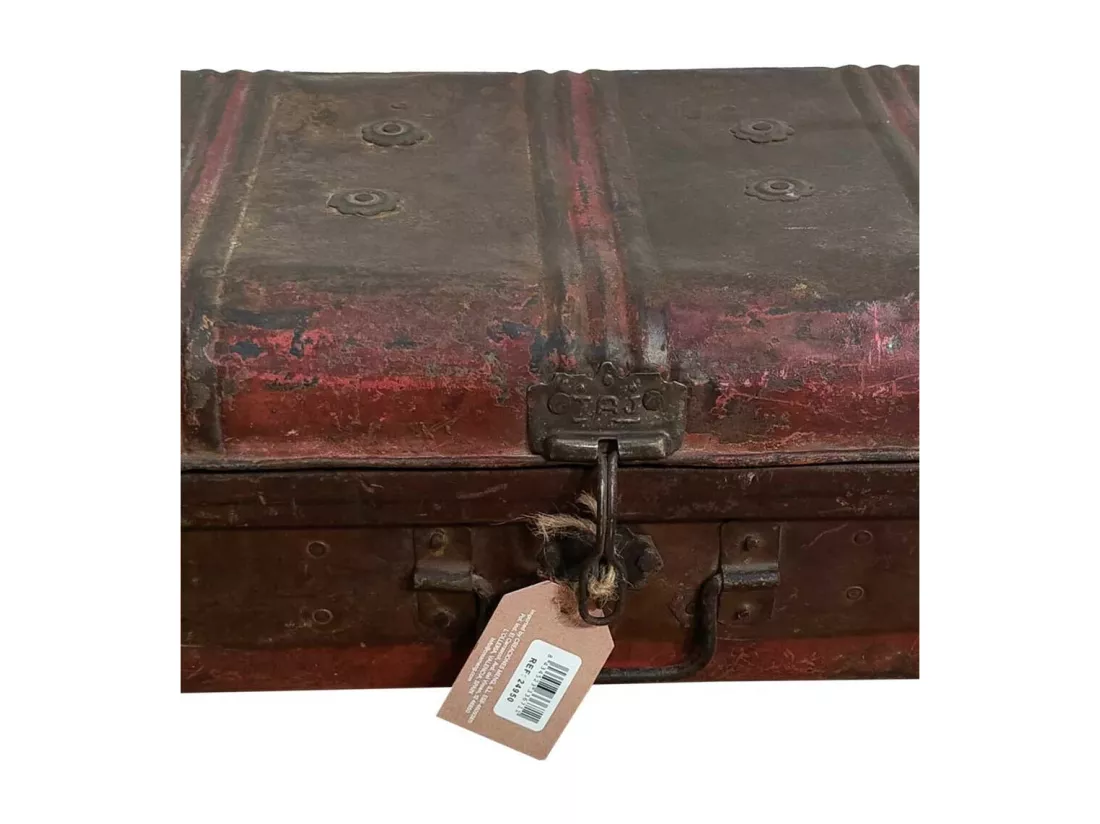 Valise en métal marron 59x32x21h