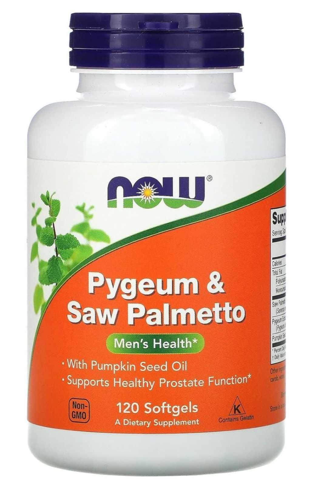 NOW Foods Pygeum & Saw Palmetto 60 cápsulas blandas