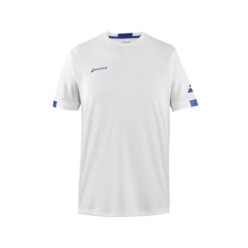 Tee-shirt enfant Babolat Play Crew blanc ou bleu clair