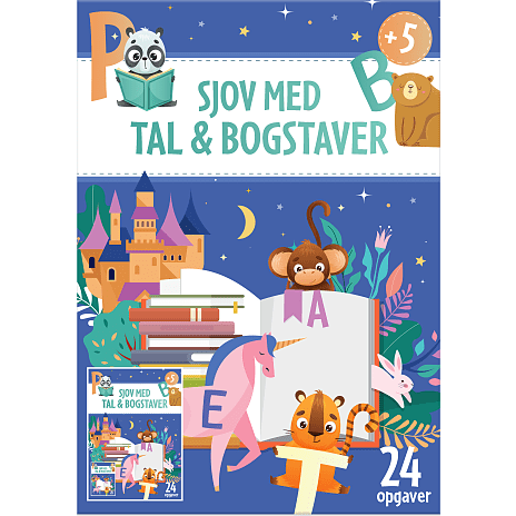 Sjov med tal og bogstaver 24 tegninger A4