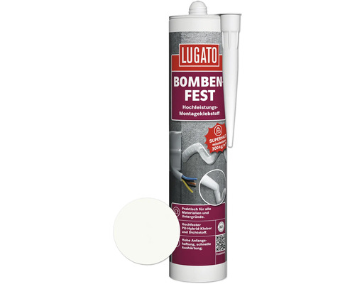 Lugato Bombenfest montagelijm/kit wit 480 g