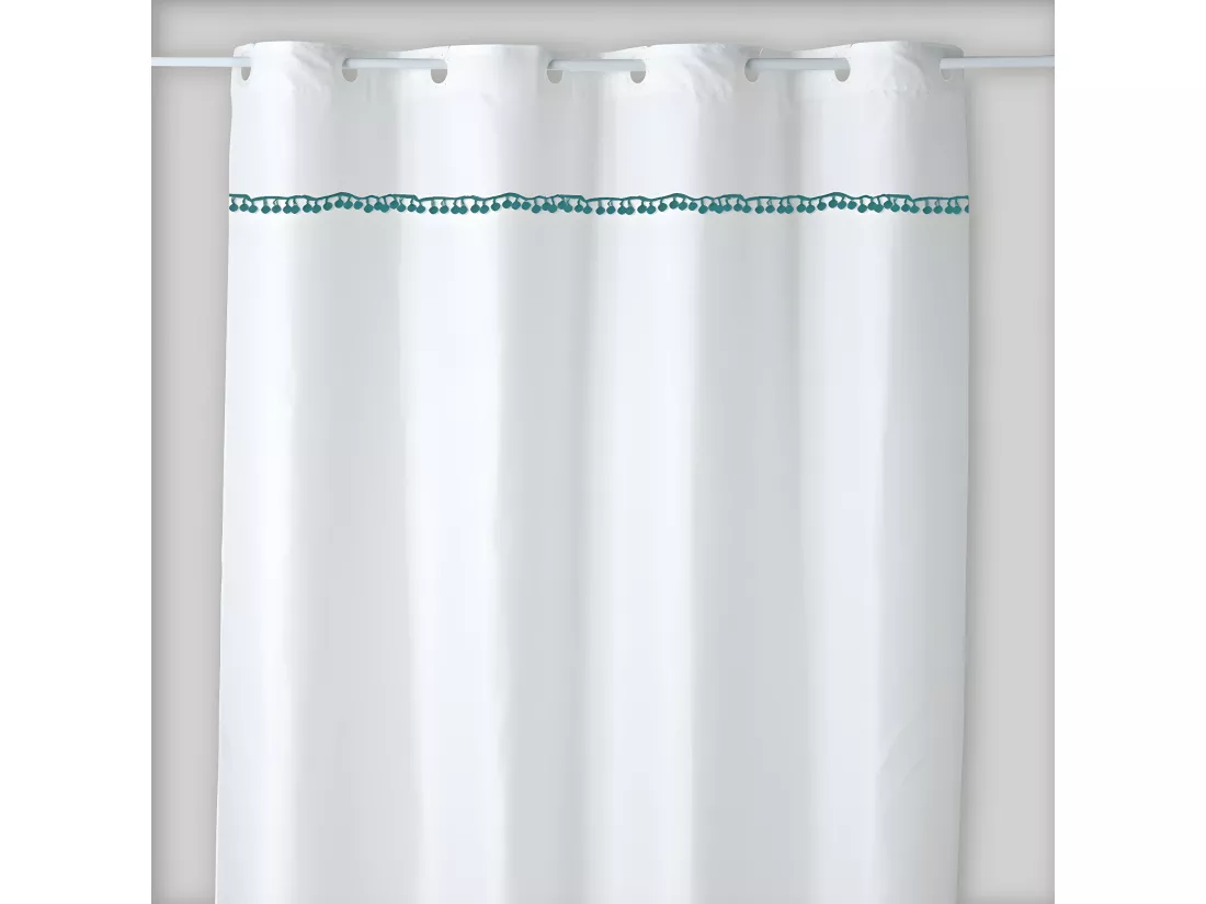 Rideau de douche imprimé pompons en polyester POMPONS