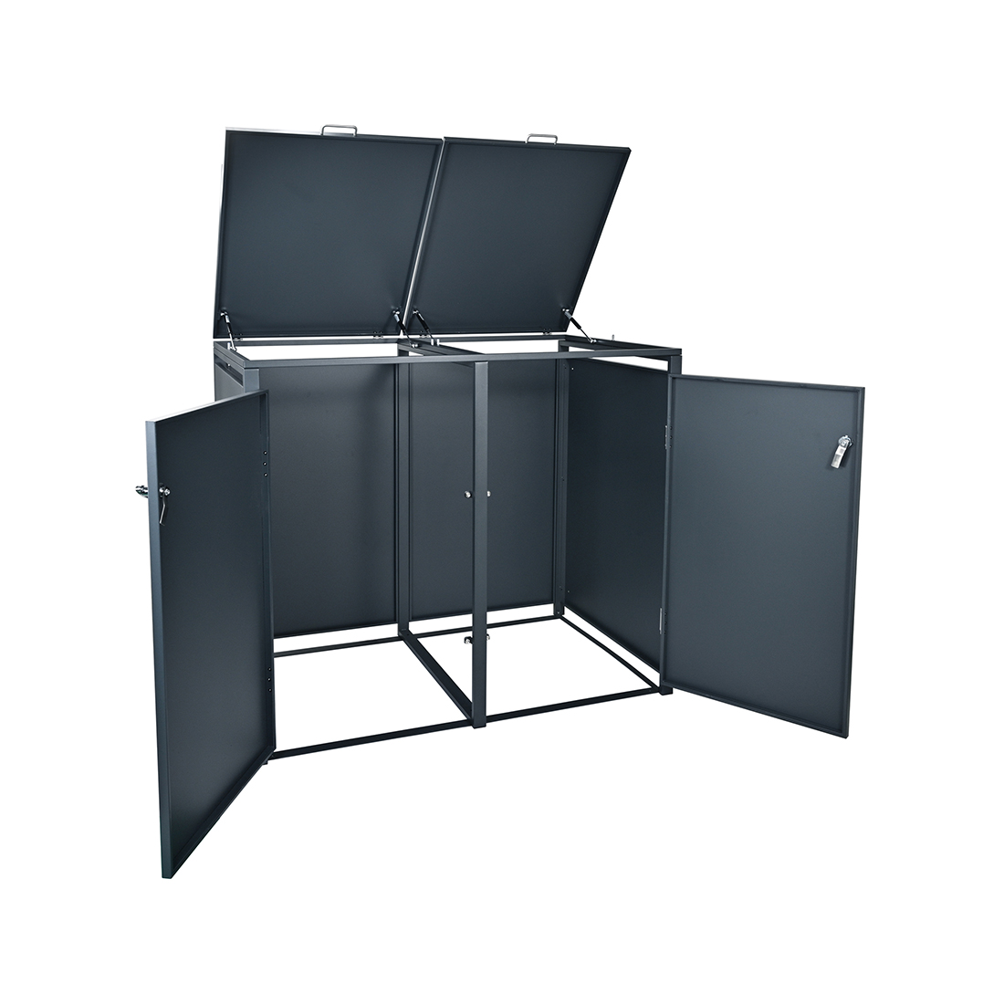 Holmberg Mülltonnenbox für 2x 60L/120L/240L Boxen anthrazit