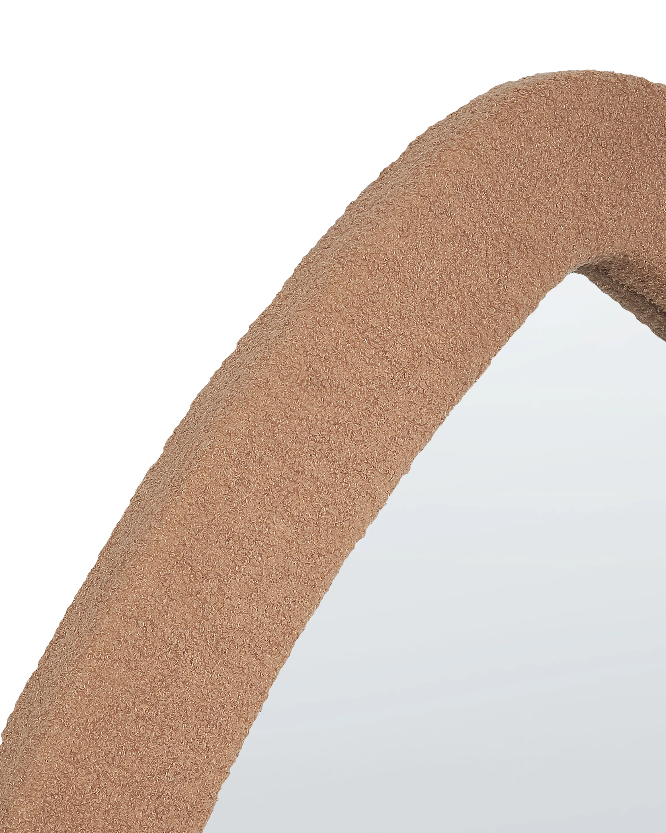 Wandspiegel EPIRY 79 cm 80 cm Bouclé Lichtbruin