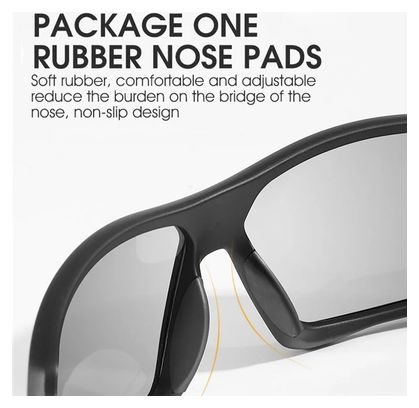 Lunettes de soleil de vélo polarisées anti-UV et anti-vent - noir