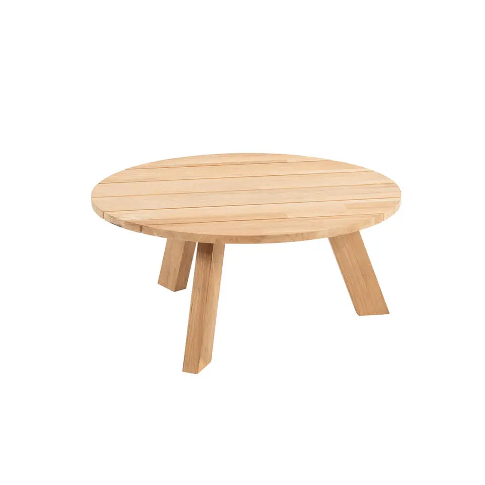 4 Seasons Outdoor Cosmic loungetafel Ø78 cm antractiet - teak