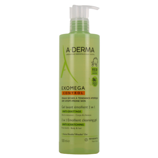 A Derma Gel lavant émollient Exomega Control - Peau atopique, eczéma