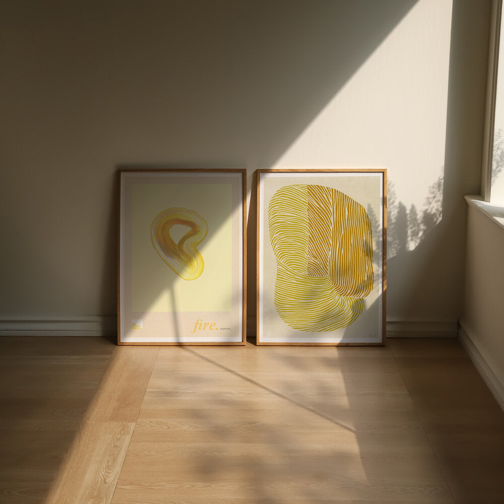 Poster & Frame  Golden Treasure artwall plakater m. ramme, 2 stk. - 50x70 cm.