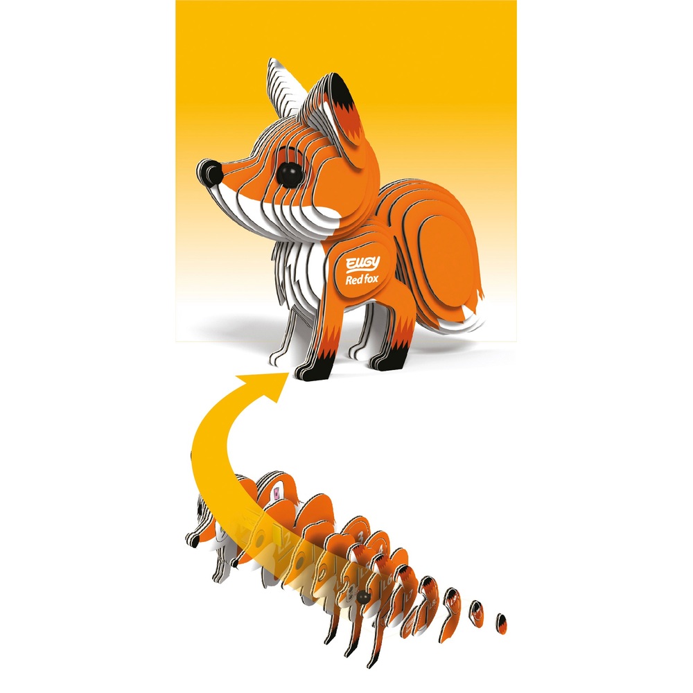 EUGY Rotfuchs 3D-Kartonmodellbausatz