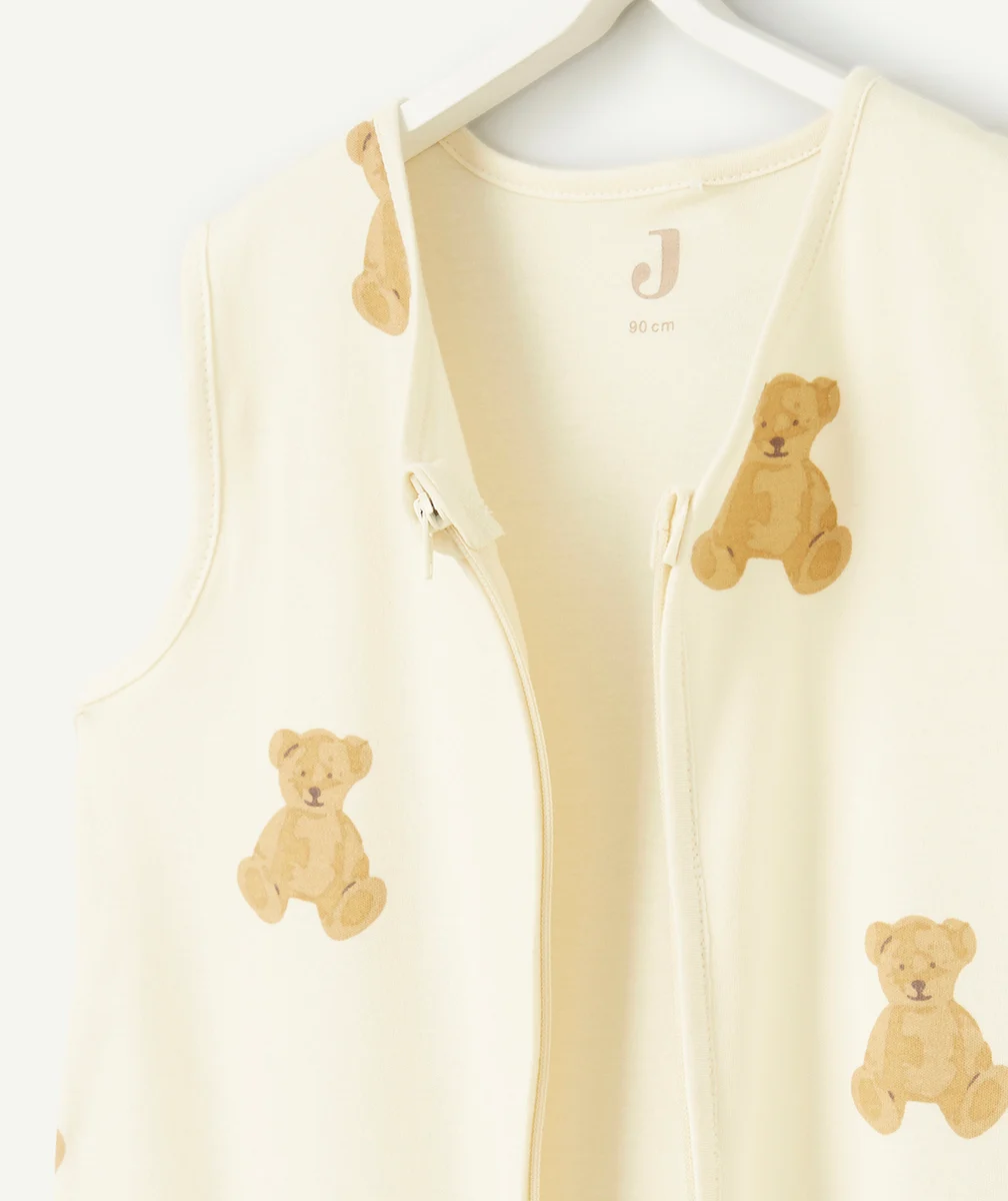 JOLLEINGIGOTEUSE SANS MANCHES BLANC CASSÉ TEDDY BEAR