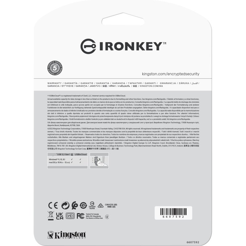 Kingston Technology IronKey 64 Go IKLP50 AES USB, w/256bit Encryption