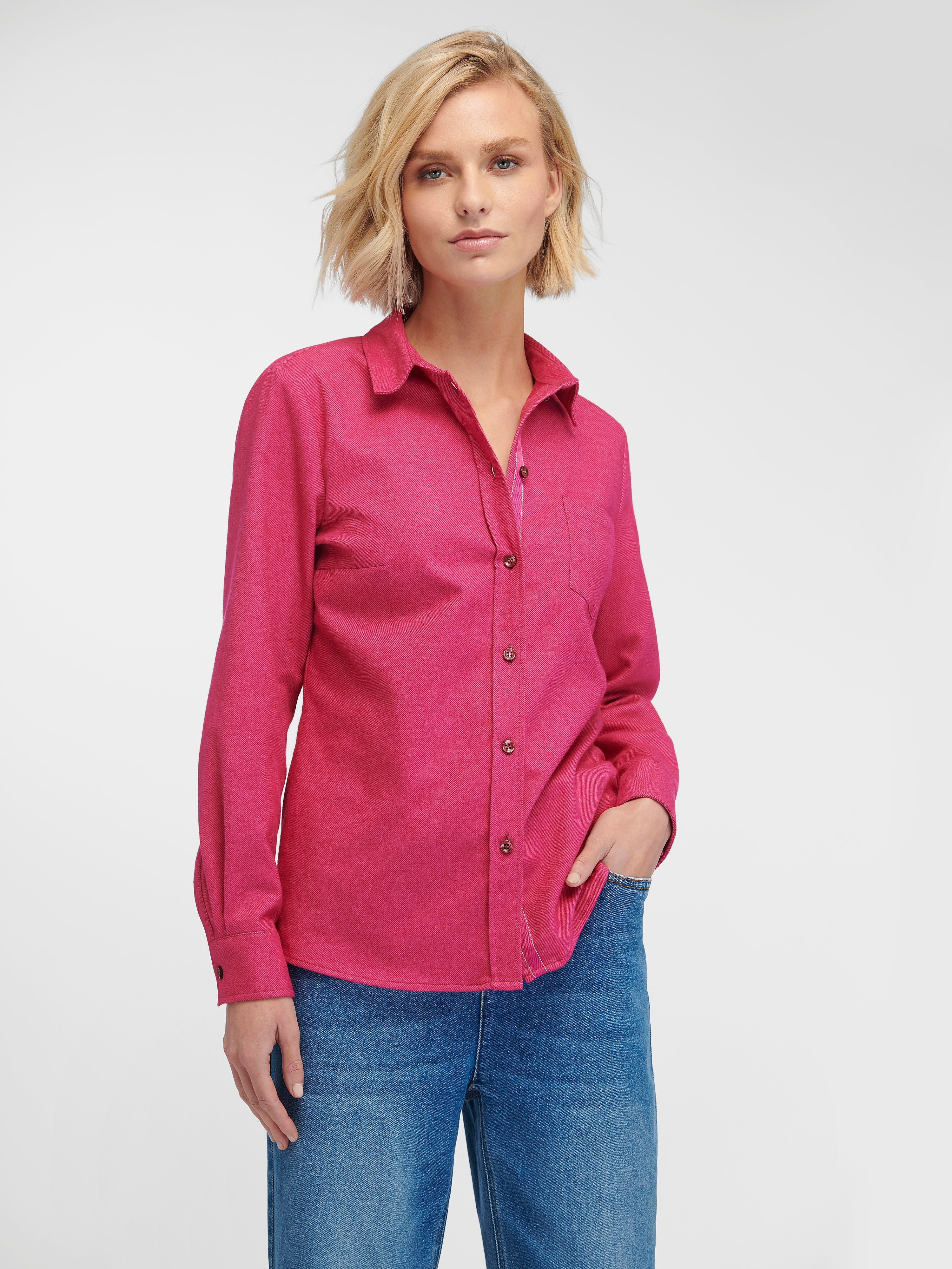 Bluse mit Hemdkragen